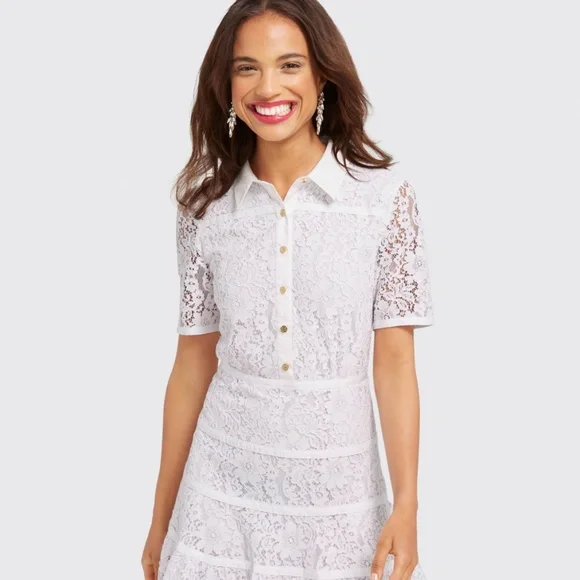 Draper James Meadow Lace Shirtdress - Size 8 Draper James Meadow Lace Shirtdress - Size 8